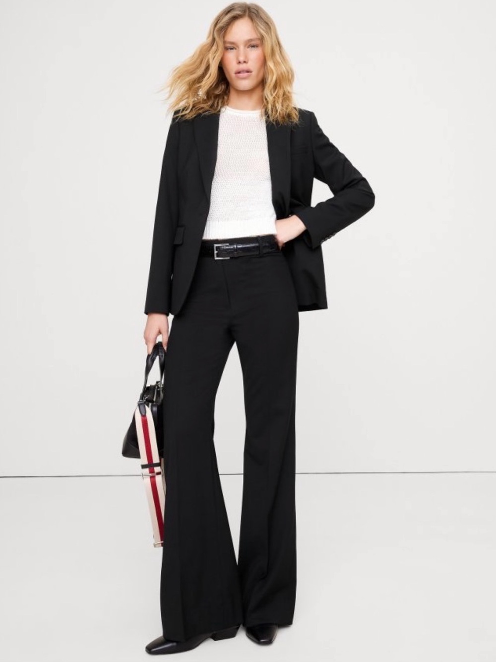 Banana Republic Black Modern Flare high rise pants